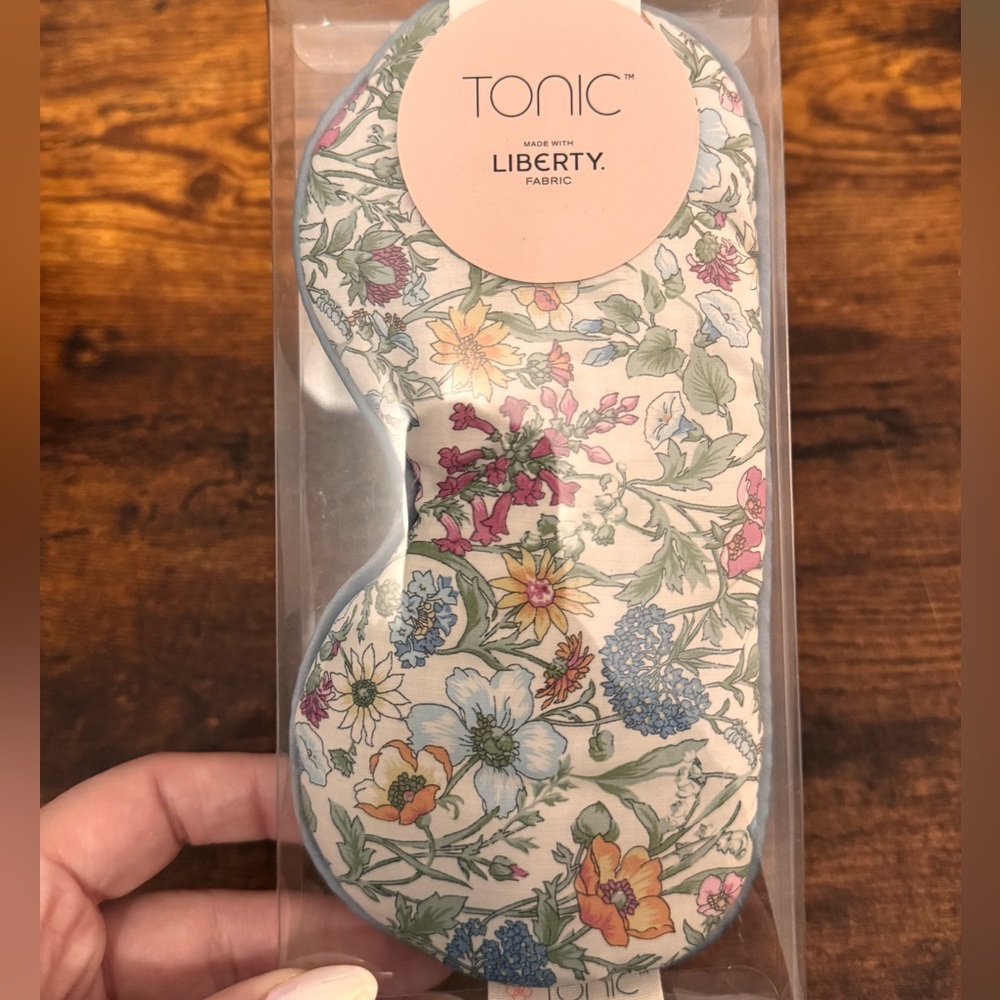 Liberty of London Cream and Pink Floral Eye Mask